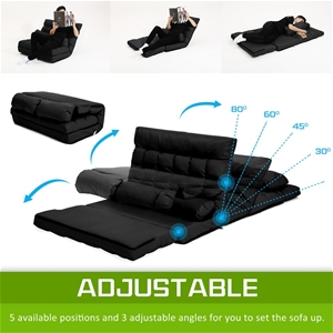 Lounge Sofa Leather Double Bed GEMINI - 