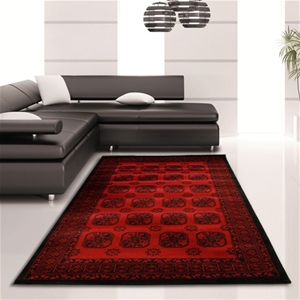 Classic Afghan Design Rug - Red - 330 x 