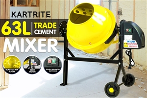 Kartrite Cement Concrete Mixer 63L Sand 
