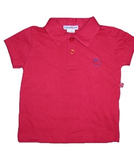 Plum Baby Polo Top - Red Single Jersey