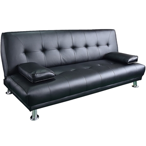 Sarantino 3 Seater Faux Leather Sofa Bed