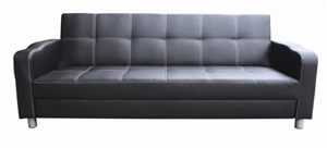 Italian Design 114 Black PU Leather Sofa