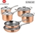 Lassani Tri-ply Copper 10pc Cookware Frypan Casserole Pot