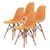 Replica Eames DSW Dining Chair - LIGHT ORANGE X4
