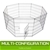 8 Panel Foldable Pet Playpen 30" w/ Cover - GREEN