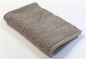 Deca Home Cable Knit Bath Mat - Walnut