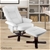 PU Leather Wood Armchair Recliner - White