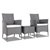 Gardeon 3 Piece Rattan Outdoor Furniture Set - Grey