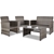 Gardeon Garden Furniture Outdoor Lounge Setting Wicker Sofa Set Patio Grey