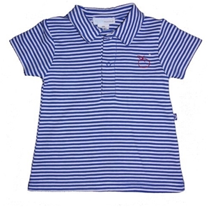 Plum Baby Blue & White Polo Dress in 100