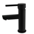Round Black Basin Mixer (Brass), Watermark and WELS Approved