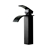 Square Waterfall Black Counter Top/Above Tall Basin Mixer Tap