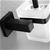 Square Black 304 Stainless Steel Toilet Brush And Holder