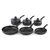 CS KOCHSYSTEME Cookware Set 9pc Nonstick Coating Frypan Saucepan Grey