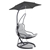 Gardeon Hanging Chair with Umbrella Grey