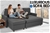Sarantino 3-Seater Corner Sofa Bed Lounge Storage Chaise Couch Grey