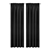 Artqueen 2x Pinch Pleat Blockout Curtains Darkening Drapes 140x230cm Black