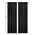Artqueen 2x Pinch Pleat Blockout Curtains Darkening Drapes 140x230cm Black