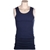 3 x Ribbed Cotton Navy Singlets Size M, Side Seamfree. Buyers Note - Discou