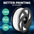 3D Printer Filament PLA 1.75mm 1kg Roll Accuracy 0.02mm Spool White