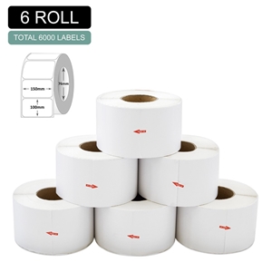 6 Rolls Thermal Label - Core 76mm x 1000