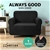 Artiss High Stretch Sofa Lounge Protector Slipcovers 1 Seater Black