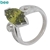 Bee Silver Ring with Green Zirconia "Big"