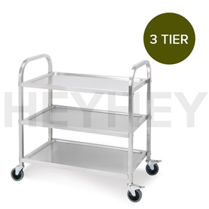 SOGA 3 Tier S/S Kitchen Dining Food Cart