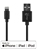 AeroCool Premium MFI 8 Pin Lightning to USB Cable 1M - Black
