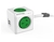 Allocacoc Extended PowerCube 5 Outlets with 2 USB Charging, 1.5M- Green