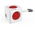 Allocacoc Extended PowerCube 5 Outlets with 2 USB Charging, 3M- Red