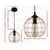 Artiss Pendant Light Modern Ceiling Metal Caged Wire Lamp Bar Home Gold