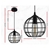 Artiss Pendant Light Modern Ceiling Metal Caged Wire Lamp Home Black
