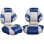 Seamanship Set of 2 Folding Swivel Boat Seats- Blue & Grey