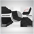 Adjustable Floor Gaming Lounge Line Chair 100 x 50 x 12cm - Black
