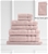 Royal Comfort Eden 600GSM 100% Egyptian Cotton 8 Piece Towel Pack - Blush
