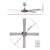 Devanti 52'' 1300mm Ceiling Fan 4 Wooden Blades w/Remote Fans Silver