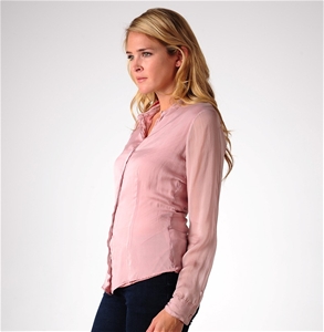 120% Lino Womens Silk Shirt With Velvet 