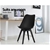 Artiss Set of 4 Retro Padded Dining Chair - Black