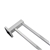 Square Chrome Double Towel Rail 800mm Stainless Steel
