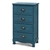 Artiss Bedside Tables Drawers Vintage 4 Chest of Drawers Blue Nightstand