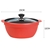SOGA 3.5L Ceramic Casserole Stew Cooking Pot with Glass Lid Red