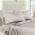 Royal Comfort Blended Bamboo Pillowcase Twin Pack With Stripes -Silver Grey