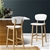 Artiss 2x Kitchen Bar Stools Wooden Bar Stool Chairs Leather White