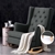 Artiss Rocking Armchair Feeding Chair Fabric Padded Lounge Recliner