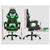 Artiss Office Chair Gaming Chair PU Leather Seat Armrest Black Green