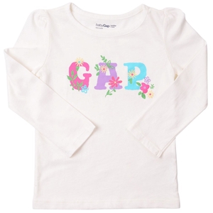 Gap Toddler Girls Long Sleeve Gap Print 