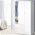 Artiss 3 Doors Wardrobe Bedroom Closet Storage Cabinet Organiser Armoire
