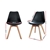 Artiss Set of 4 Padded Dining Chair - Black