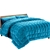 Giselle Bedding Faux Mink Quilt Comforter Winter Weighted Throw Teal King